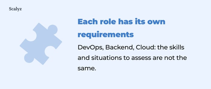 Each role has its own requirements